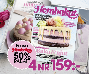 50% rabatt på tidningen Hembakat (4 nr för 159 kr)
